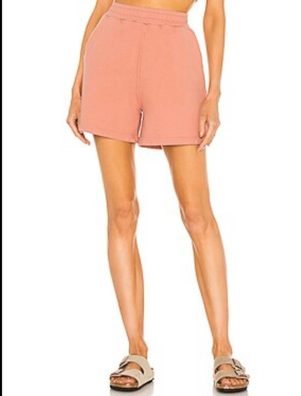 Revolve Sixthreeseven Cotton High Rise The Sweat Short in Salmon Size Small